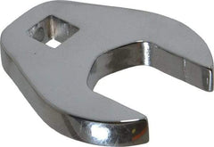 Proto - 7/8" 3/8" Drive Chrome Open End Crowfoot Wrench - 1.781" Head Diam x 1/4" Head Thickness - All Tool & Supply