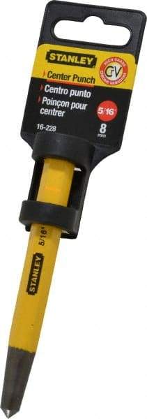 Stanley - 5/16" Center Punch - 4-1/2" OAL, Tempered Steel - All Tool & Supply