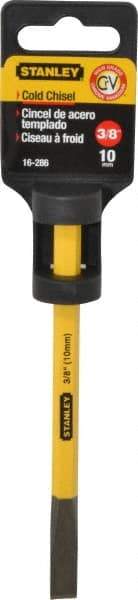 Stanley - 5-9/16" OAL x 3/8" Blade Width Cold Chisel - 3/8" Tip, 3/8" Stock, Chrome Vanadium Steel Handle - All Tool & Supply