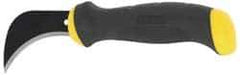 Stanley - Fixed Linoleum Knife - 3" Blade, Yellow & Black Bi-Material Rubber Grip Handle, 1 Blade Included - All Tool & Supply