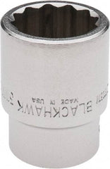 Blackhawk by Proto - 3/4" Drive, Standard Hand Socket - 6 Points, 2-13/64" OAL, Alloy Steel, Black Finish - All Tool & Supply