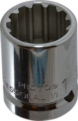 Proto - 3/4" Drive, 1-1/16" Socket, Spline Socket - 12 Points, 1-31/32" OAL - All Tool & Supply