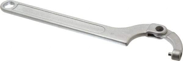 Facom - 1-31/32" to 3-5/32" Capacity, Satin Chrome Finish, Adjustable Pin Spanner Wrench - 11-1/32" OAL, 5mm Hook Pin Height - All Tool & Supply