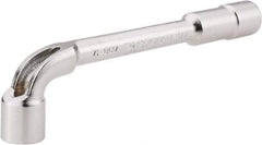 Facom - 1/2", 6 Point, Satin Chrome Coated, 90 ° Offset Socket Wrench - 152mm OAL, 19.5mm Head Thickness - All Tool & Supply