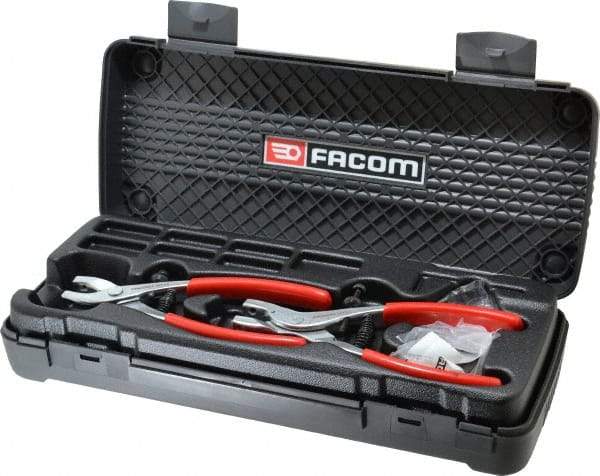 Facom - 21 Piece, Convertible Retaining Ring Pliers Set - 13-3/16" OAL, Comes in Plastic Case - All Tool & Supply