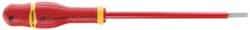 Facom - 325mm OAL Standard Slotted Screwdriver - 200mm Blade Length, Round Shank, Ergonomic Handle - All Tool & Supply