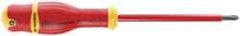 Facom - #3, 11-1/32" OAL, Insulated Phillips Screwdriver - 5-29/32" Blade Length, Round Shank, Ergonomic Handle - All Tool & Supply