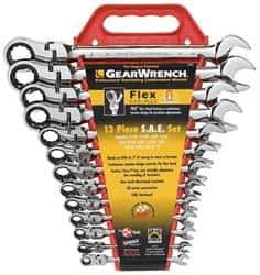 GearWrench - 13 Piece, 5/16" to 1", Combination Wrench Set - Inch Measurement Standard, Chrome Finish, Comes in Tray - All Tool & Supply