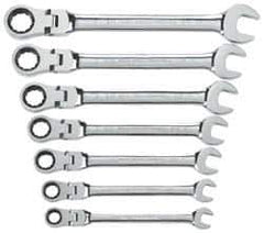 GearWrench - 7 Piece, 3/8" to 3/4", Ratcheting Combination Wrench Set - Inch Measurement Standard, Chrome Finish, Comes in Tray - All Tool & Supply