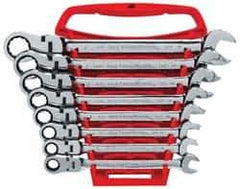 GearWrench - 8 Piece, 5/16" to 3/4", Ratcheting Combination Wrench Set - Inch Measurement Standard, Chrome Finish, Comes in Tray - All Tool & Supply