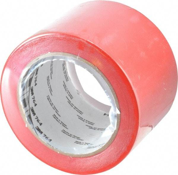 3M - Red Solid Color Vinyl Tape - 3" Wide x 108' Long x 0.005" Thick, General Traffic - All Tool & Supply