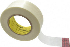 3M - 2" x 60 Yd Clear Rubber Adhesive Packaging Tape - Polypropylene Film Backing, 6.6 mil Thick, 380 Lb Tensile Strength, Series 898NR - All Tool & Supply