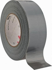 3M - 2" x 55m Silver Duct Tape - 8.1 mil, Rubber Adhesive, Polyethylene Film Backing, 32 Lb/ln Tensile Strength, 200°F Max, Series 3900 - All Tool & Supply