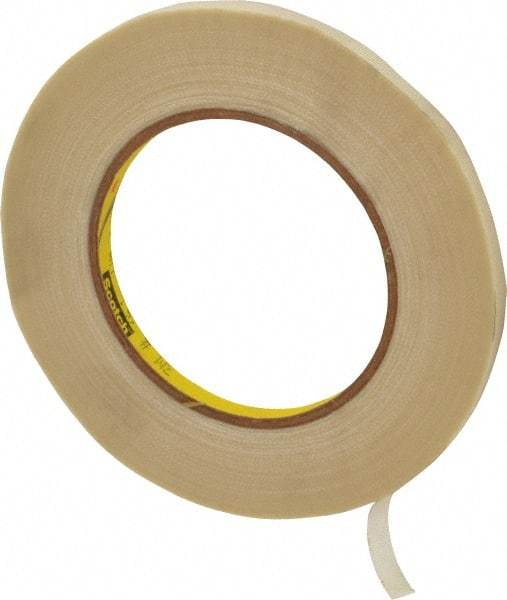 3M - 60 Yd Long x 1/4" Wide, Series 361, White Silicone Glass Cloth Tape - 7.5 mil Thick, 182 Lb/In Tensile Strength - All Tool & Supply