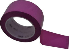 3M - Purple Solid Color Vinyl Tape - 2" Wide x 108' Long x 5.2 mil Thick, General Traffic - All Tool & Supply