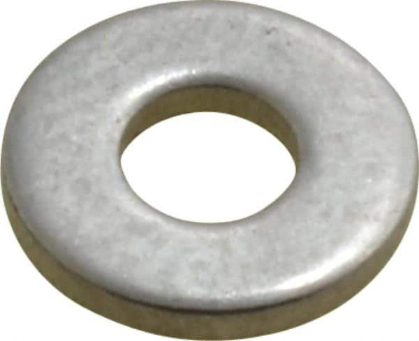 Value Collection - #6 Screw, Grade 2 Steel SAE Flat Washer - 5/32" ID x 3/8" OD, 0.065" Thick, Plain Finish - All Tool & Supply