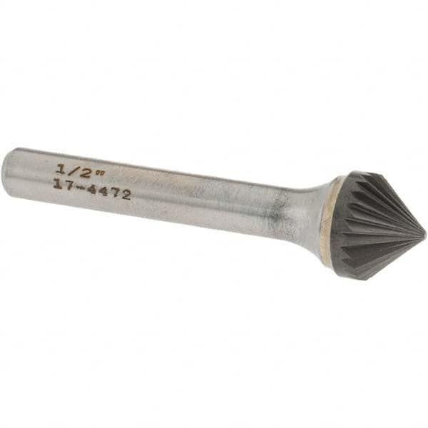 OSG - 1/2" Head Diam, 1/4" Shank Diam, 24 Flute 82° Solid Carbide Countersink - All Tool & Supply