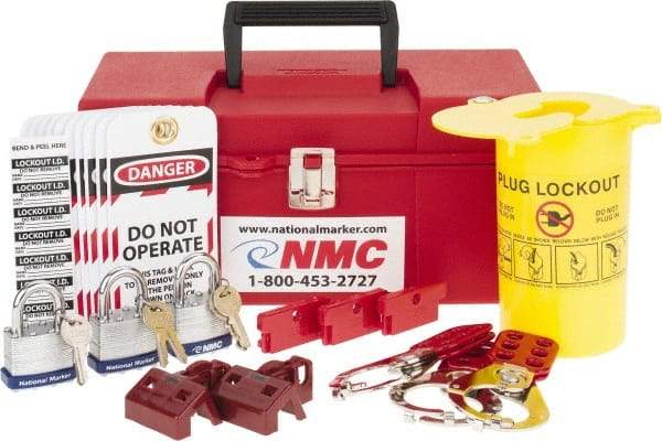 NMC - 40 Piece Electrical Lockout Kit - Keyed Differently, Comes in Tool Box - All Tool & Supply