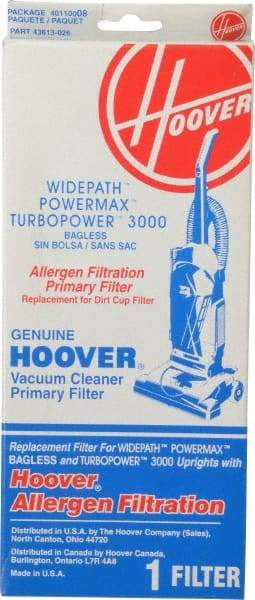 Hoover - Upright Vacuum Cleaner Allergen Filter - Use for Dry Pick-Up Only, For Use with C1701900, U5023900, U5025906, U5150900, U5156900, U53029RM & U5348911 - All Tool & Supply