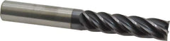 Accupro - 1/2", 2" LOC, 1/2" Shank Diam, 4" OAL, 5 Flute, Solid Carbide Square End Mill - Single End, AlTiN Finish, Spiral Flute, Variable° Helix, Centercutting, Right Hand Cut, Right Hand Flute - All Tool & Supply