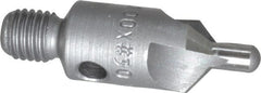 Made in USA - 1-1/8" OAL, 3/8" Head Diam, 3 Flute, 100° Incl Angle, Integral Pilot, Adjustable Stop Countersink - All Tool & Supply