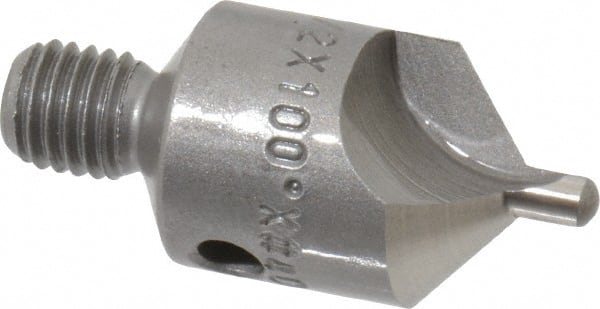 Made in USA - 1-1/8" OAL, 1/2" Head Diam, 2 Flute, 100° Incl Angle, Integral Pilot, Adjustable Stop Countersink - All Tool & Supply