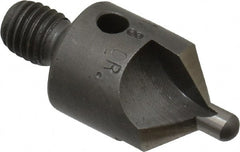 Made in USA - 2-1/2" OAL, 1/2" Head Diam, 3 Flute, 100° Incl Angle, Integral Pilot, Adjustable Stop Countersink - All Tool & Supply