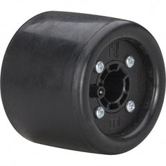 Dynabrade - 3-1/4" Wheel OD, 3" Wheel Width, 7,000 RPM, Aluminum, Pneumatic Wheel with Hub - 10-11/16" Long x 3" Wide, 5/8" Wheel Arbor Hole, For Use with 13204, 13505, 13515 & 13520 Dynastraight Air-Powered Abrasive Finishing Tools - All Tool & Supply