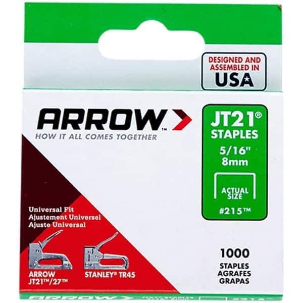 Arrow - 7/16" Wide Galvanized Steel Light-Duty Staples - 5/16" Leg Length - All Tool & Supply