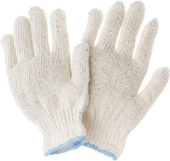 Ansell - Size M (7) General Protection Work Gloves - For General Purpose, Uncoated, Knit Wrist Cuff, Off White, Paired - All Tool & Supply