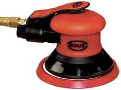 Sioux Tools - 12,000 OPM, 13 CFM Air Consumption, Palm Air Orbital Sander - Round Pad, 1/4 NPT Inlet - All Tool & Supply