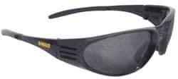 DeWALT - Smoke Lenses, Framed Safety Glasses - Anti-Fog, Scratch Resistant, Black Plastic Frame, Size Universal, Wrap Around - All Tool & Supply