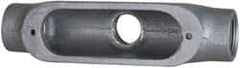 Cooper Crouse-Hinds - Form 5, TB Body, 2" Trade, Rigid Malleable Iron Conduit Body - Oval, 11-1/2" OAL, 76 cc Capacity, Gray - All Tool & Supply