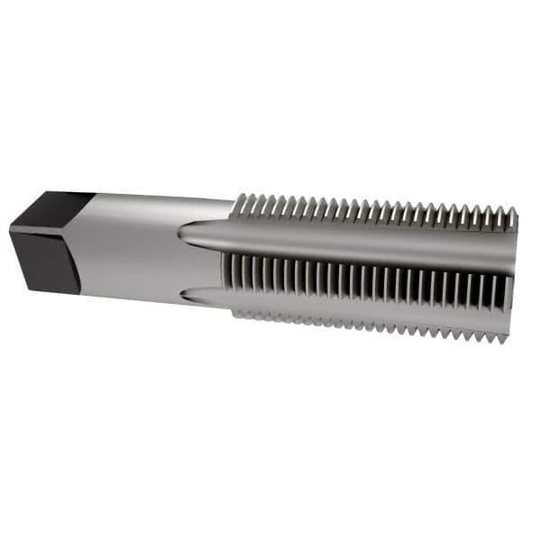 Interstate - 3/4-14 NPS Thread, 5 Flute Standard Pipe Tap - 3-1/4" OAL, 1-3/8" Thread Length, 29/32" Shank Diam, Bright Finish, High Speed Steel - Exact Industrial Supply