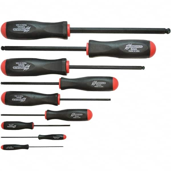 Bondhus - Hex Driver Sets Tool Type: Ball End Size Range (mm): 1.5 - 10 - All Tool & Supply