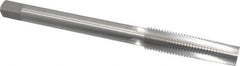 Interstate - 1-8 UNC, 4 Flutes, Bright Finish, High Speed Steel, Nut Tap - 11" Overall Length, 4" Thread Length - All Tool & Supply