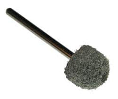 Standard Abrasives - 1/2 x 1/2" Head Diam x Thickness, B90, Ball Nose, Aluminum Oxide Mounted Point - All Tool & Supply