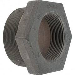 Made in USA - Size 4 x 3", Class 3,000, Forged Carbon Steel Black Pipe Hex Bushing - 3,000 psi, Threaded End Connection - All Tool & Supply