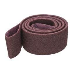 3M - 3" Wide x 132" OAL, Aluminum Oxide Abrasive Belt - Aluminum Oxide, Medium, Nonwoven, Series SC-BL - All Tool & Supply