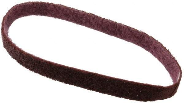 3M - 3/4" Wide x 20-1/2" OAL, Aluminum Oxide Abrasive Belt - Aluminum Oxide, Medium, Nonwoven, Series SC-BS - All Tool & Supply