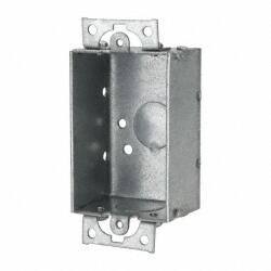 Cooper Crouse-Hinds - 1 Gang, (3) 1/2" Knockouts, Steel Rectangle Switch Box - 3" Overall Height x 2" Overall Width x 1-1/2" Overall Depth - All Tool & Supply