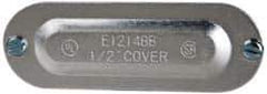 Cooper Crouse-Hinds - 1/2" Trade, Aluminum Conduit Body Cover Plate - Use with Series 5 Conduit Outlet Bodies - All Tool & Supply