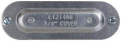 Cooper Crouse-Hinds - 3/4" Trade, Aluminum Conduit Body Cover Plate - Use with Series 5 Conduit Outlet Bodies - All Tool & Supply