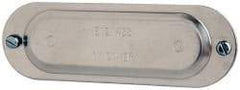 Cooper Crouse-Hinds - 1" Trade, Aluminum Conduit Body Cover Plate - Use with Series 5 Conduit Outlet Bodies - All Tool & Supply