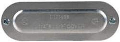 Cooper Crouse-Hinds - 1-1/4" & 1-1/2" Trade, Aluminum Conduit Body Cover Plate - Use with Series 5 Conduit Outlet Bodies - All Tool & Supply