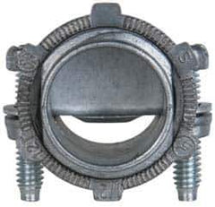 Cooper Crouse-Hinds - 3/8" Trade, Die Cast Zinc Squeeze Clamp Straight Conduit Connector - Noninsulated - All Tool & Supply