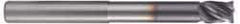 Accupro - 1/2", 4 Flute, Single End, Solid Carbide, 0.06" Corner Radius End Mill - 6" OAL, Right Hand Flute, 5/8" LOC, Right Hand Cut, 3-3/8" Extended Reach - All Tool & Supply