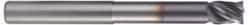 Accupro - 1/2", 4 Flute, Single End, Solid Carbide, 1/8" Corner Radius End Mill - 6" OAL, Right Hand Flute, 5/8" LOC, Right Hand Cut, 3-3/8" Extended Reach - All Tool & Supply