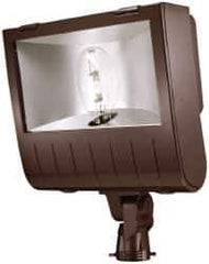 Cooper Lighting - 1 Head, 120/208/240/277 Volt, 400 Watt, Pulse Start Metal Halide Floodlight Fixture - Slipfitter Mounted, 20-1/2" Long x 9-1/2" Wide x 27-1/2" High, Aluminum Housing - All Tool & Supply