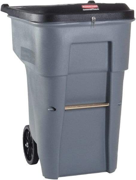 Rubbermaid - 65 Gal Gray Rectangle Confidential Document Container - 41.8" High x 32.3" Long x 25.3" Wide - All Tool & Supply